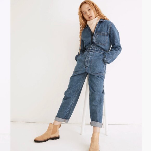 Madewell Denim Straight Coverall Jumpsuit - Picture 2 of 6